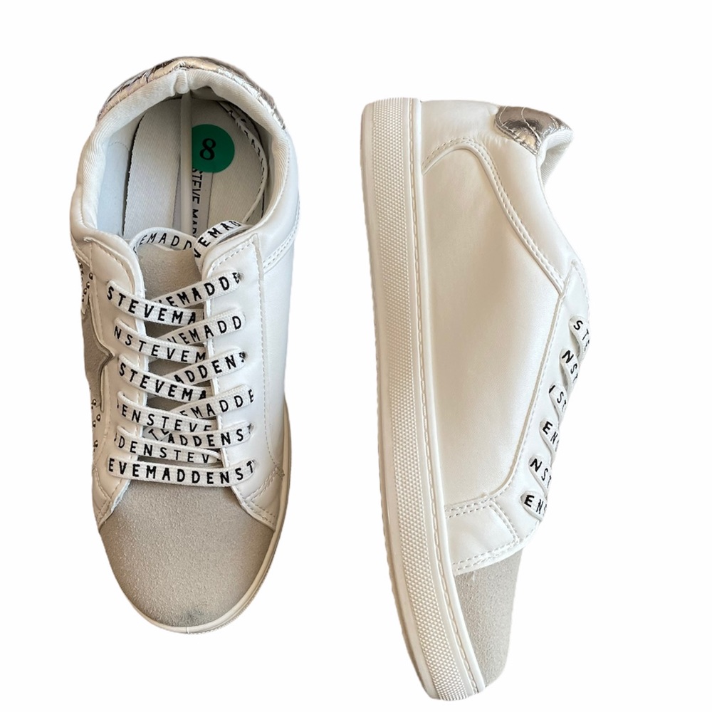 NEW Amalfi Stud and Star Sneakers Leather Suede Leather Lace Up Logo 7.5